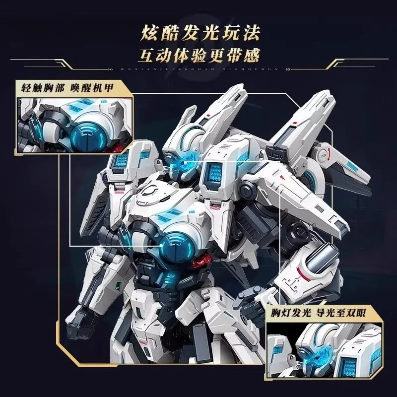 Keeppley Honor of Kings Xiahou Dun Infinite Hurricane Mecha Building Blocks Modello Ornamento Regalo di compleanno per ragazzi