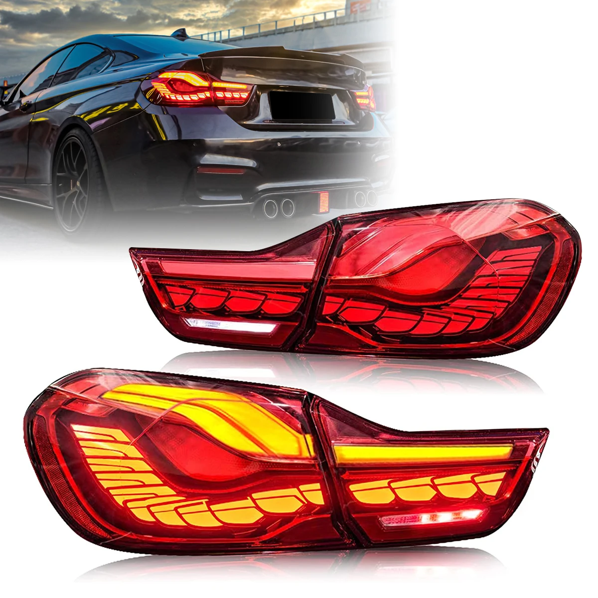 

Car Light OLED Tail Lights For 4-series BMW GTS F32 F33 F36 F82 F83 2014-2020 Sedan Rear Tail Lamps Assembly DRL 3D Dynamic Lamp