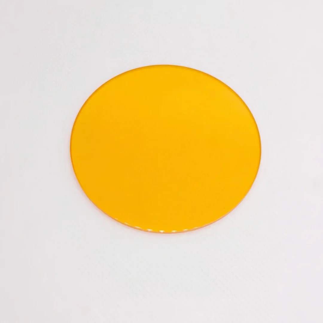 550nm Absorption Cut off Orange Red Optical Glass Lens IR Transmitting Filter for Photography Optical Instruments CB550 GG550