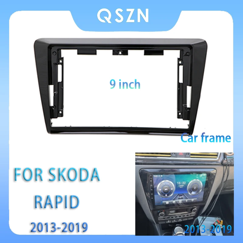 

Для Skoda Rapid 2013-2019 9-дюймовый автомобильный радиоприемник, панель плеера Android MP5, корпус, рамка 2Din, головное устройство, стерео крышка приборной панели