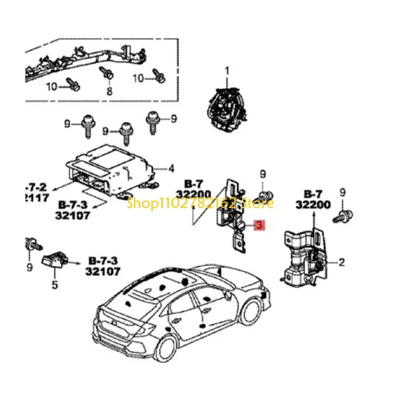 

547B Left / Right Crash Assembly for 2016-2021 77930-TBA-B11 77930TEAB110A44