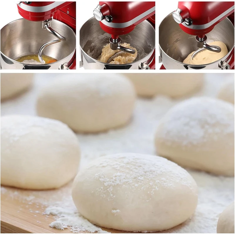 Спиральный крючок для теста для кухни 4,5-5 кварт, сменный крючок для теста с наклонной головкой для кухни