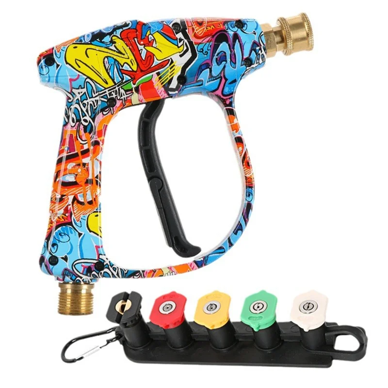 

T02C!Pressure Washer Water Gun For Car Cleaning Hose Connector For Karcher Nilfisk Parkside Quick Connector Nozzles