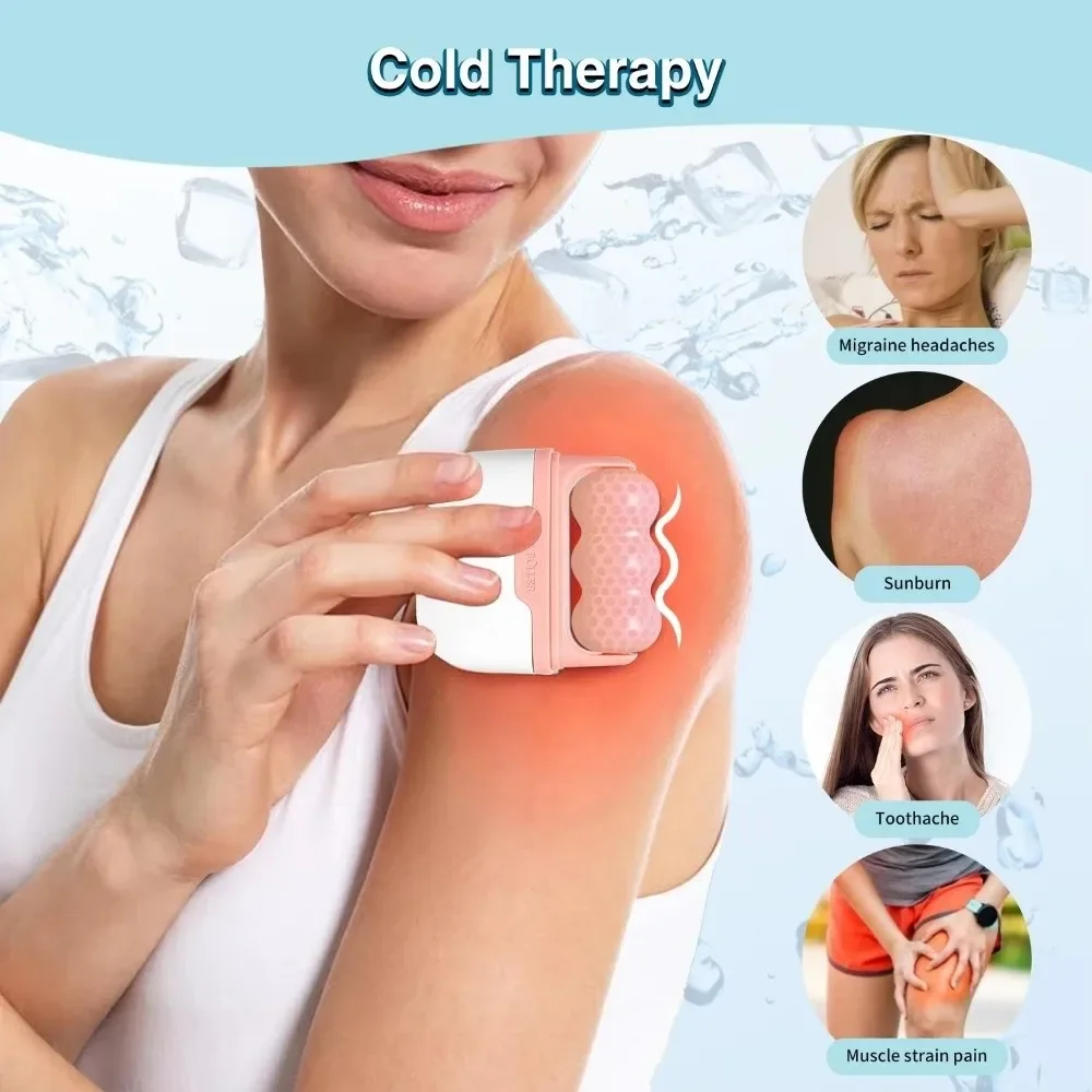 Multi-Functional Ice Compress Massage Roller 2 In 1 Cold Compression Beauty Device Double Head Ice Rollers