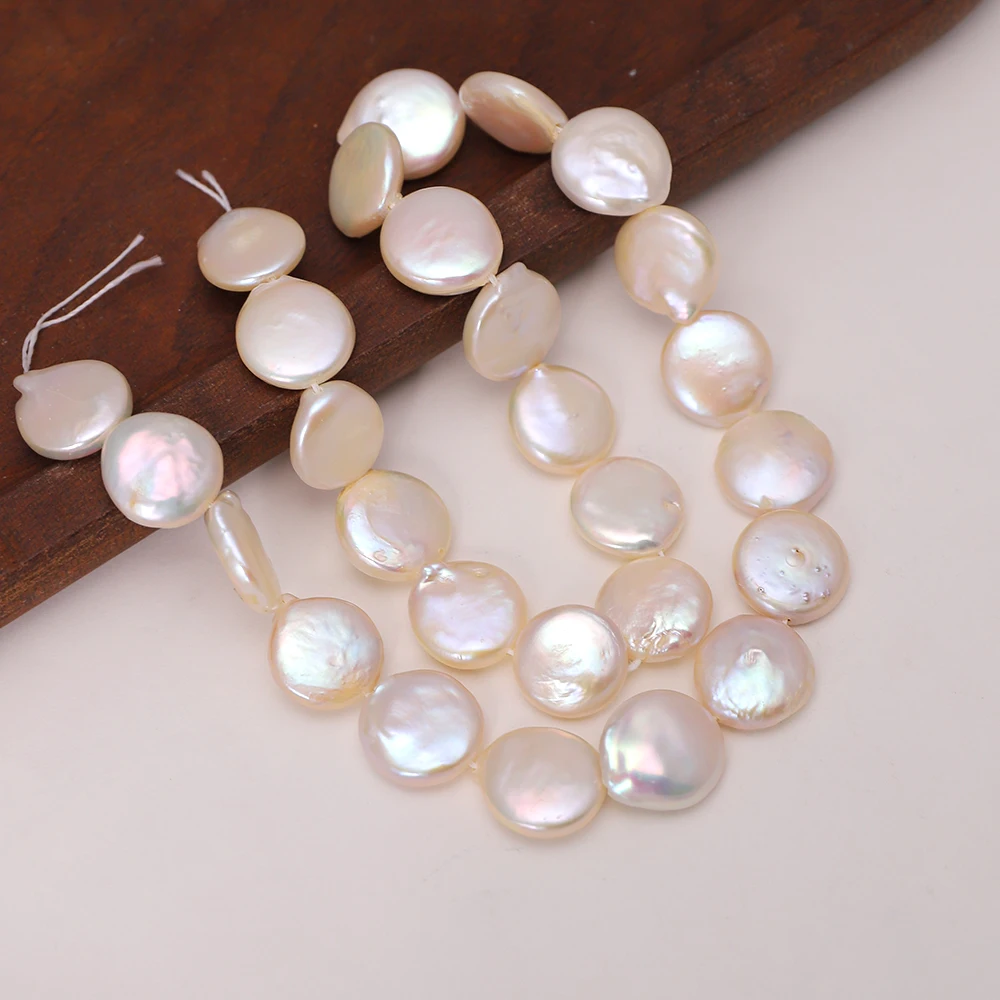 Esiyni AA 100% Natural Freshwater Pearl Buttons Baroque Round Pearls Suitable DIY Jewelry Necklace Bracelet Making Accessories