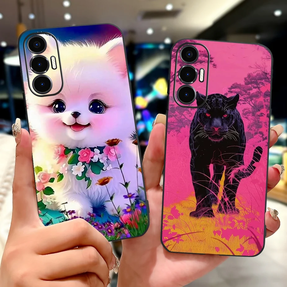 ل Tecno Pova 3 حافظة LF7n موضة جديدة رسمت غطاء لينة سيليكون حالات الهاتف ل Tecno Pova Neo 3 LH6n Pova3 الغطاء الخلفي الوفير #3