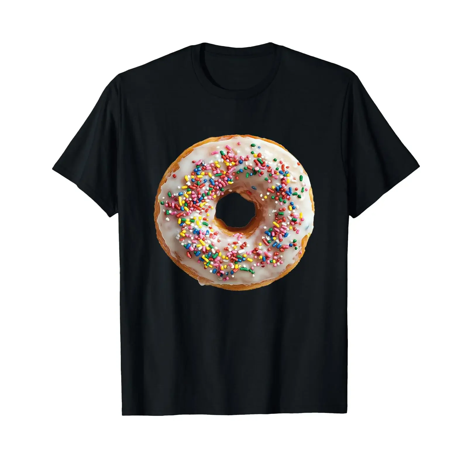 Donuts Colorful Sprinkles Doughnut Funny Baking T Shirt vintage Washed Comfortable Soft Stylish homme Breathable Casual