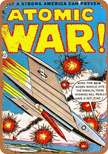 Metal Sign - 1953 Atomic War Comic Book - Vintage Look