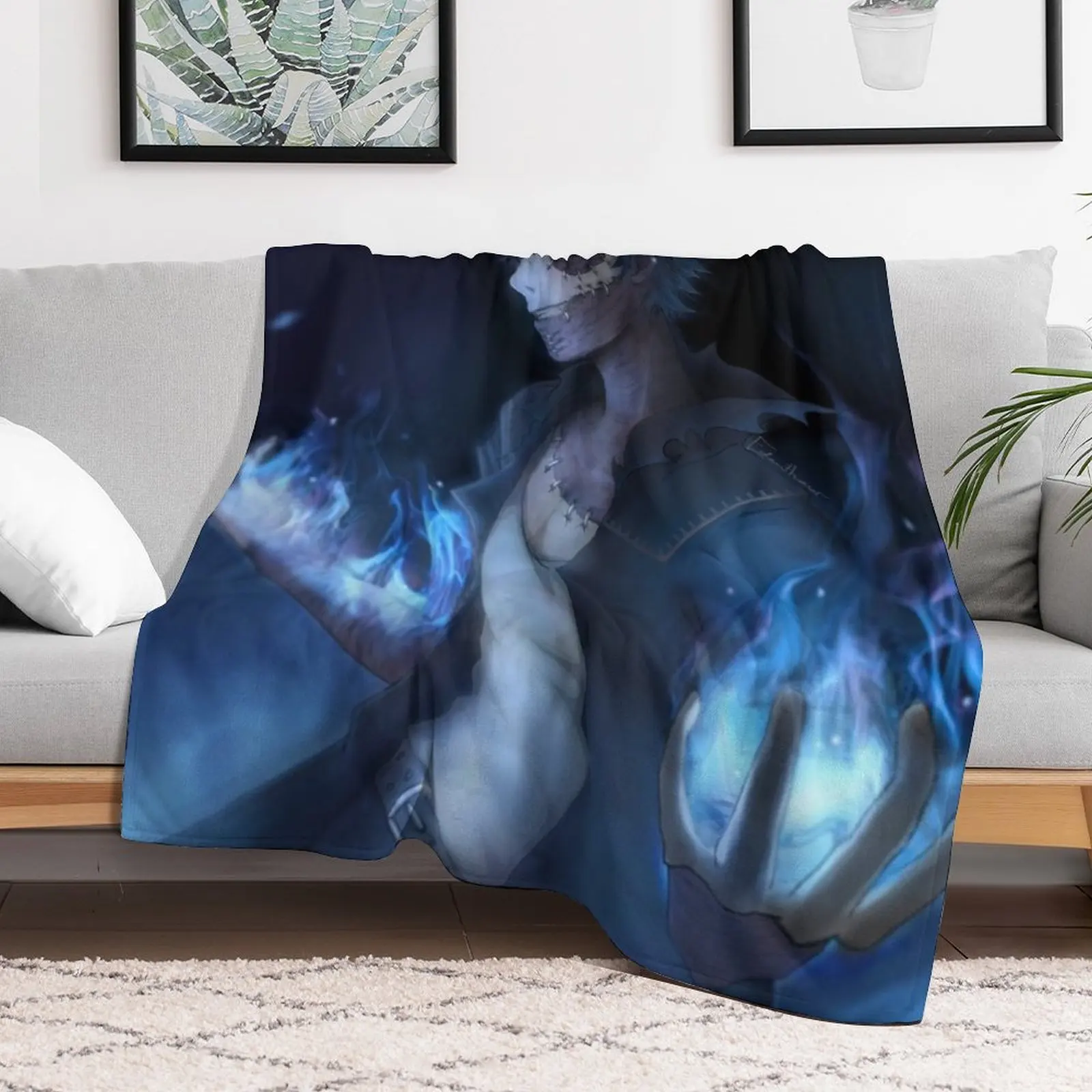 Boku No Hero Dabi Scarred But Still Blazing Throw Blanket cosplay anime Moving Blankets