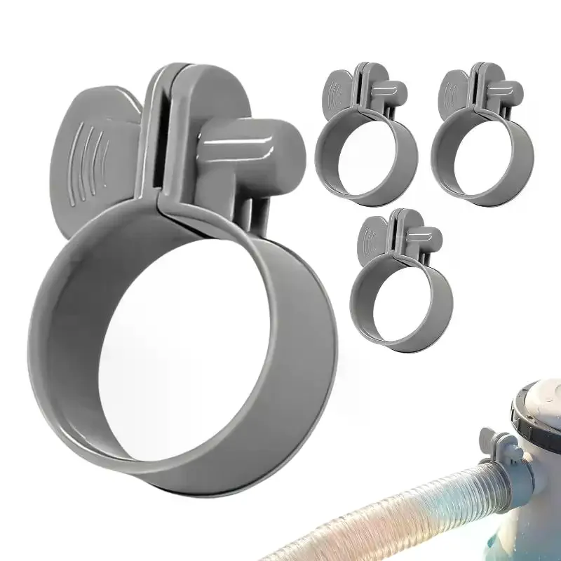 1/4PCS Adjustable Plastic Hose Clamps Universal Fit Connectors for Above Ground Swimming Pool Hoses
