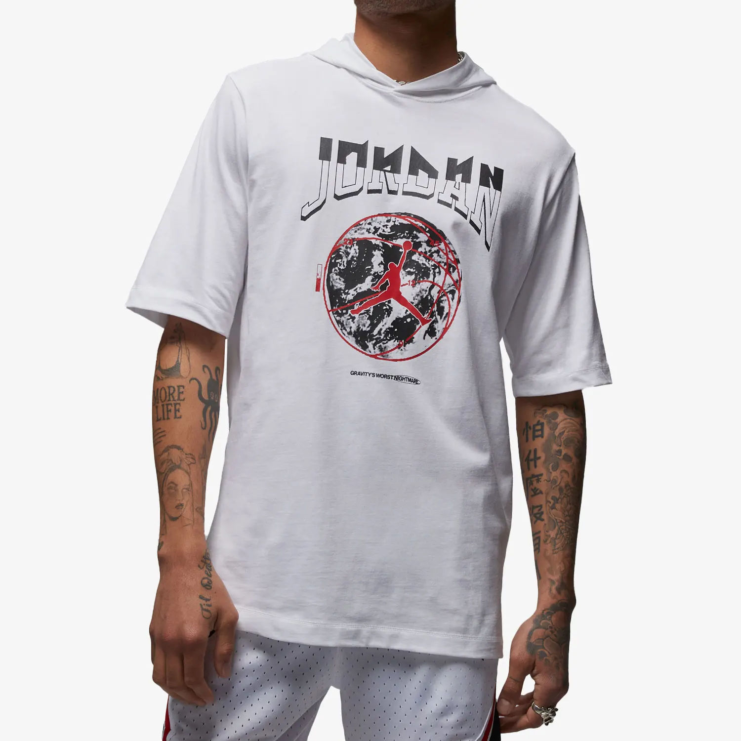 

Nike genuine JORDAN men's sports training fashionable round neck short sleeved T-shirt FB7428-100