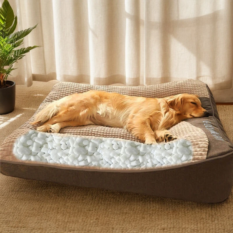 Kennel All Seasons Dog Sleeping Pad Removable and Washable Pet Pad Shredded Sponge Granules Filled Sleeping Kennel
