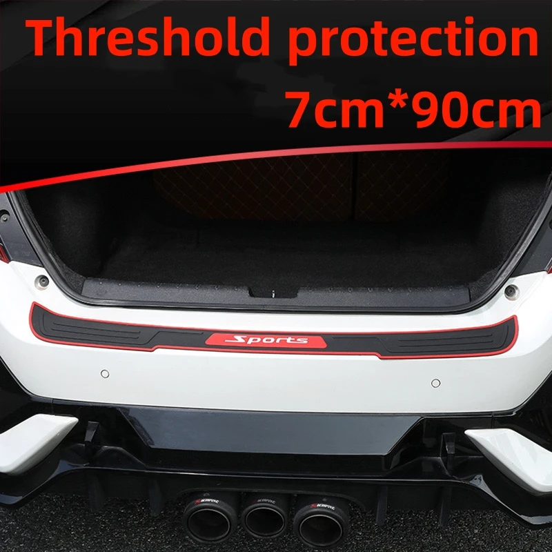 

Carbon Fiber Universal Car Trunk Door Guard Strips Sill Plate Protector Rear Bumper Guard Rubber Mouldings Pad Trim Cover Strip