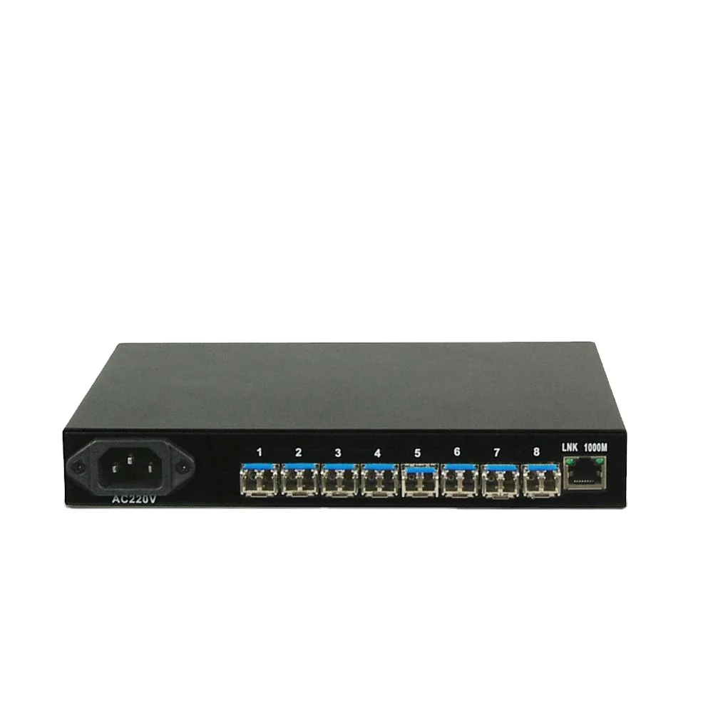 Core Switch 8SFP Ports Gigabit Network Switch with 1 RJ45  Gigabit Uplink Port