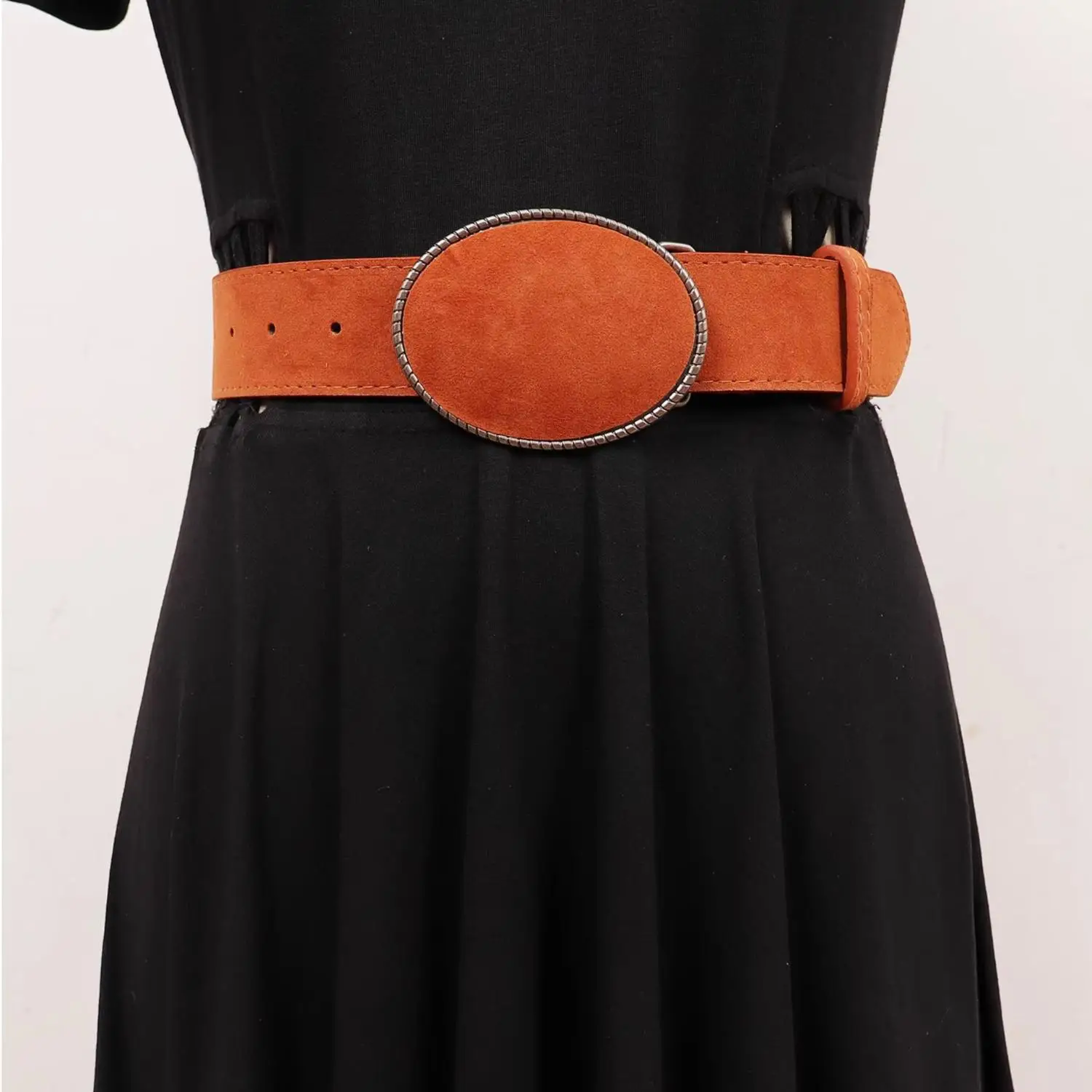 

Модный роскошный дизайн, замшевый кожаный ремень, повседневный элегантный пояс с металлической пряжкой, классические джинсы, модный регулируемый пояс