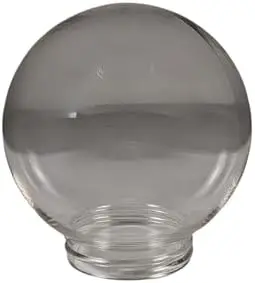 

6" Clear Acrylic Globe Lens for Outdoor Lamp Posts | 3.25" Screw Neck | USA Made