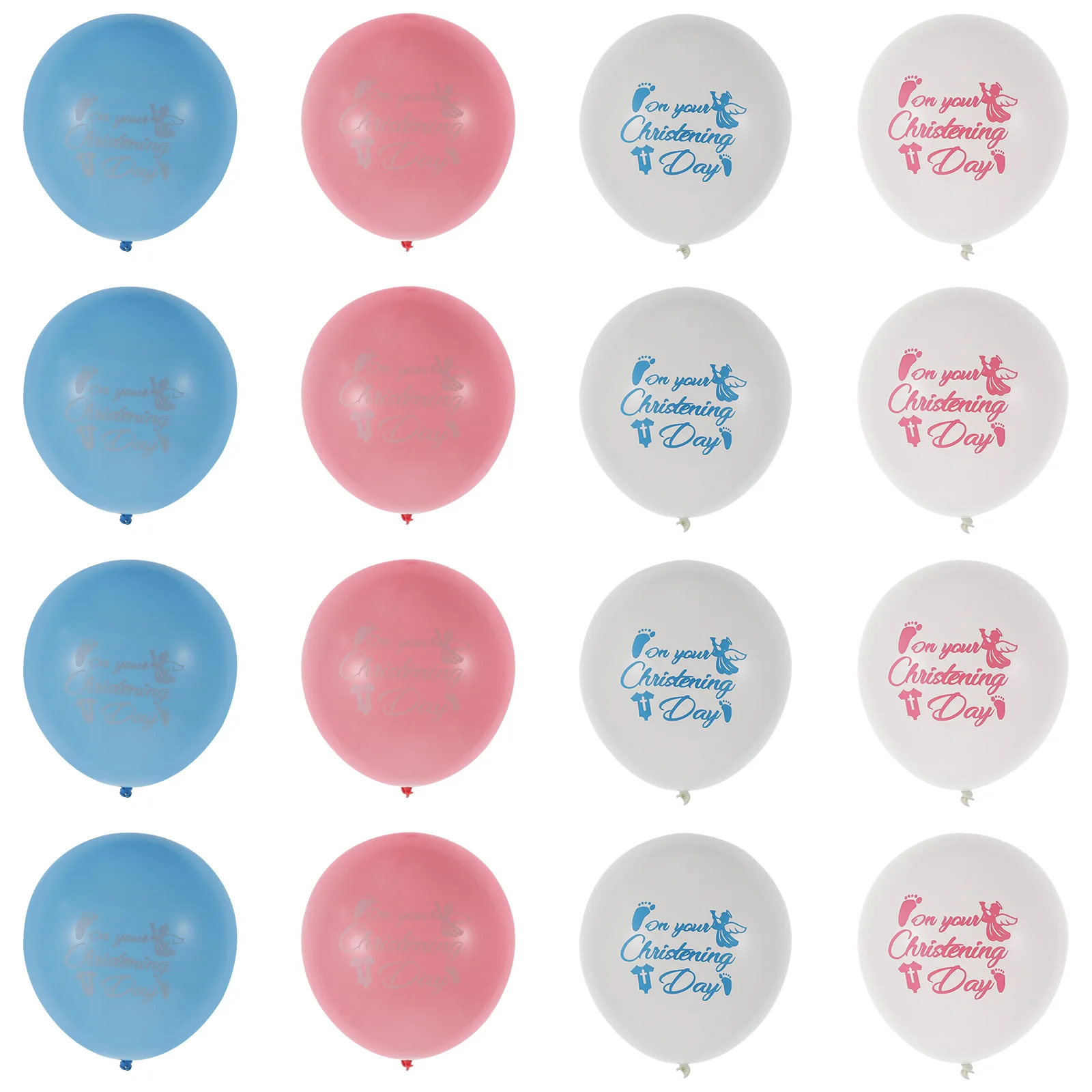 

40 Pcs Baptism Balloons Baby Christening Decorations Premium Latex Party Supplies Balloon Birthday Photo Props