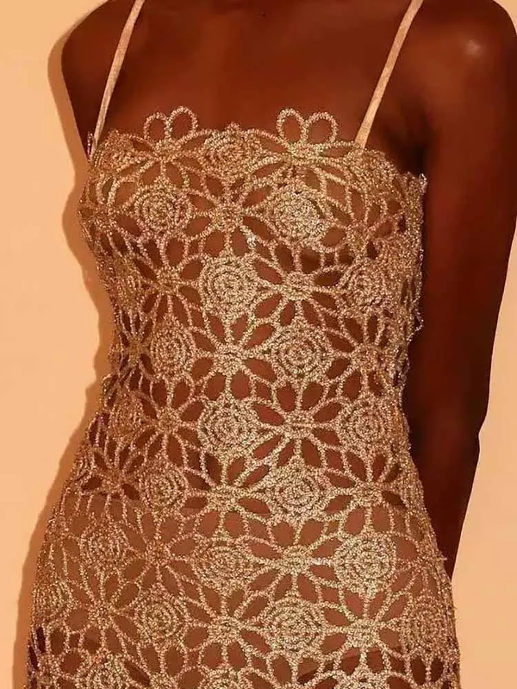 المرأة تطريز أنيق الجوف خارج ملابس ضئيلة مثير أكمام الصلبة دعوى أنيقة حمالة ميدي تنورة و حبال تنورة 2 قطعة مجموعات