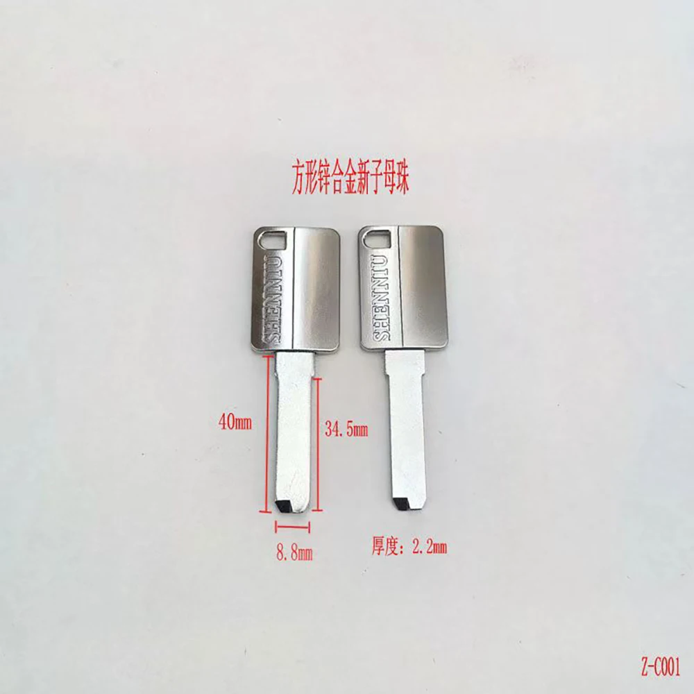 JMCKJ Square Zinc Alloy Multi-track Key Blank 7.9mm 8.8mm Flat Key Blank Replacement Double Leaf Key Blank