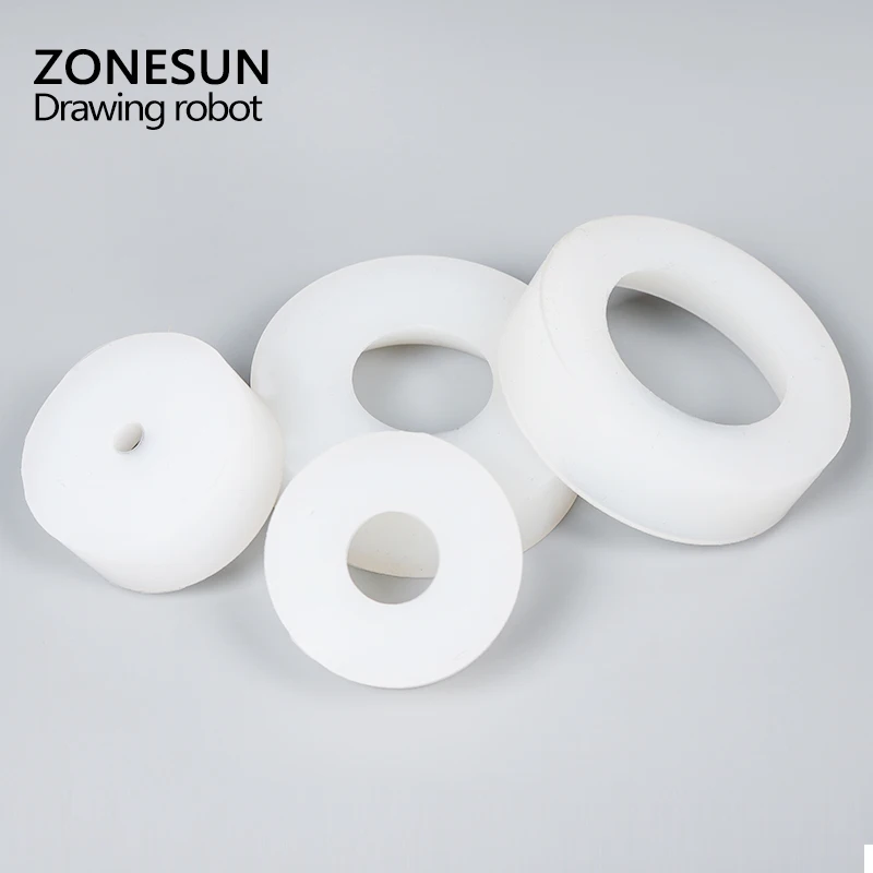 ZONESUN-Portabrocas de rosca para tapa de botella, máquina de tapado, Portabrocas de tapado de silicona, 10-50mm, antidesgaste