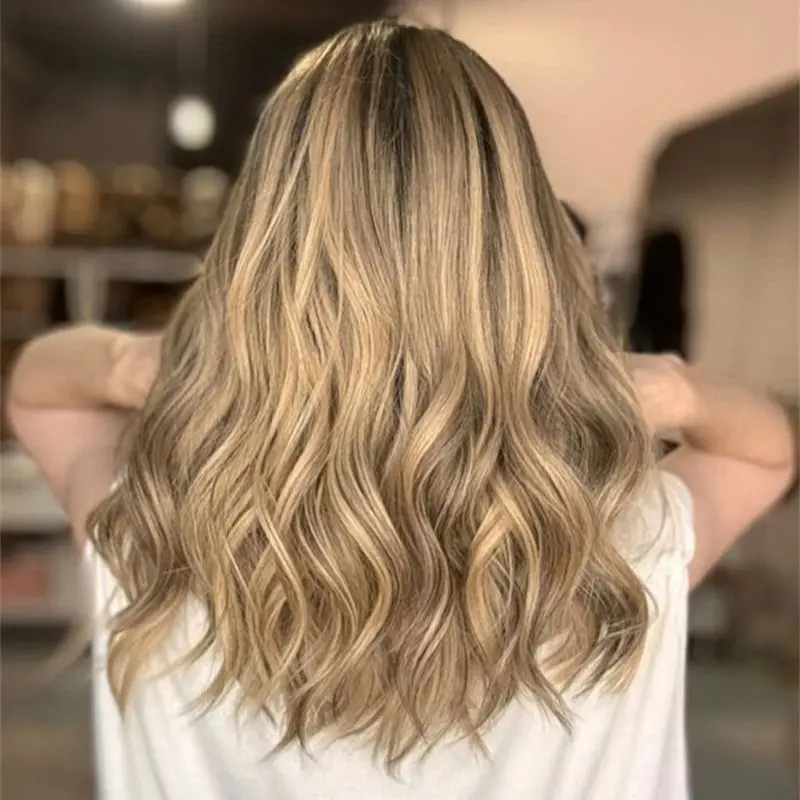 موجة طبيعية بوب 13x4 أومبير الكرمل شقراء الاصطناعية HD شفافة الدانتيل شعر مستعار أمامي عالية الكثافة واقعية شعري شعر مستعار للنساء #4