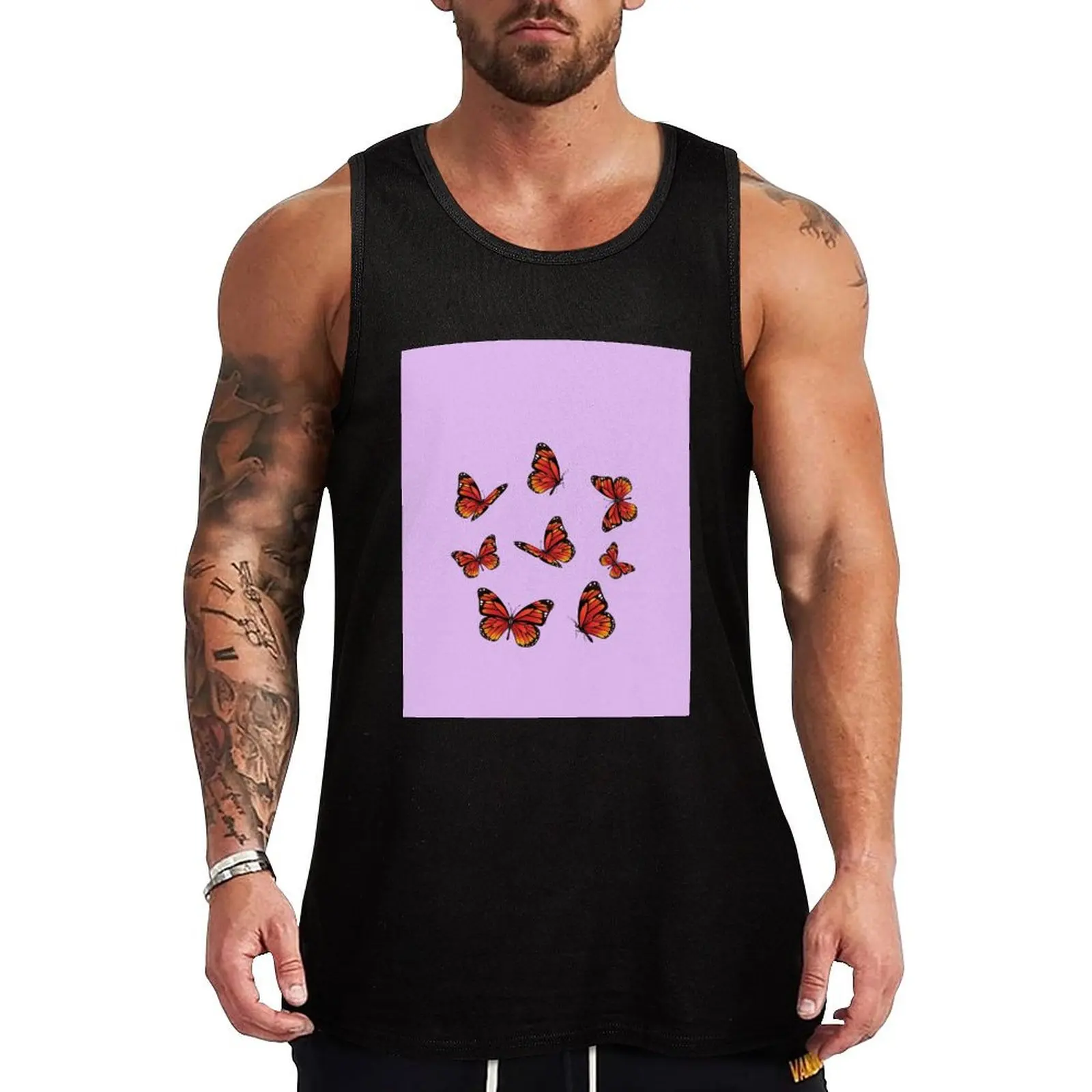 

Save the Monarch Butterfly Tank Top Sleeveless top men clothings man vest bodybuilding t-shirt