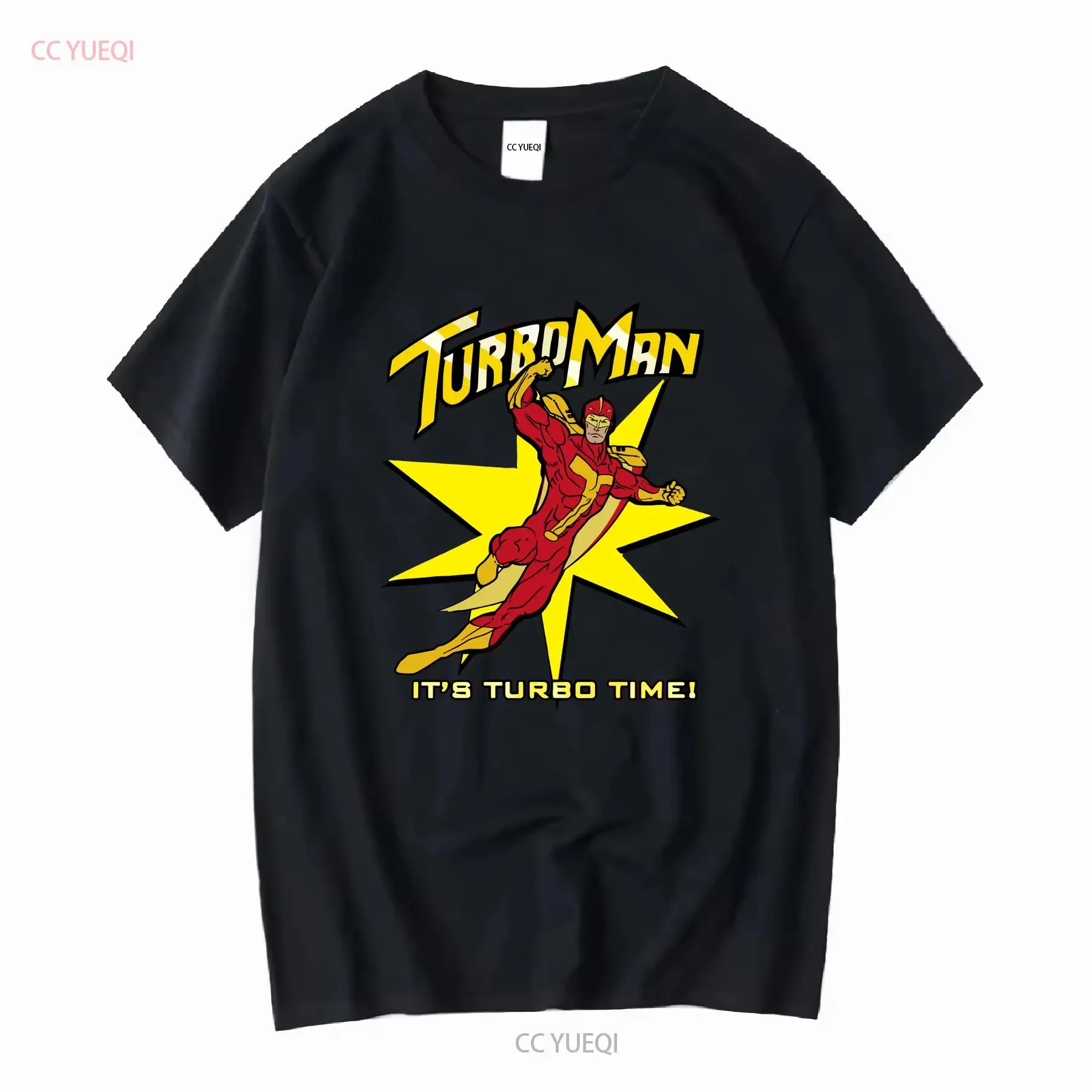 

Turbo Man Christmas T Shirt Jingle Movie Action Figure Top long or short sleeves vintage Washed streetwear Casual Versatile