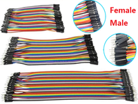 40PCS 10CM 20CM 30CM Male To Male+Female To Male + Female To Female Jumper Wire Dupont Cable For DIY KIT Dupont Line