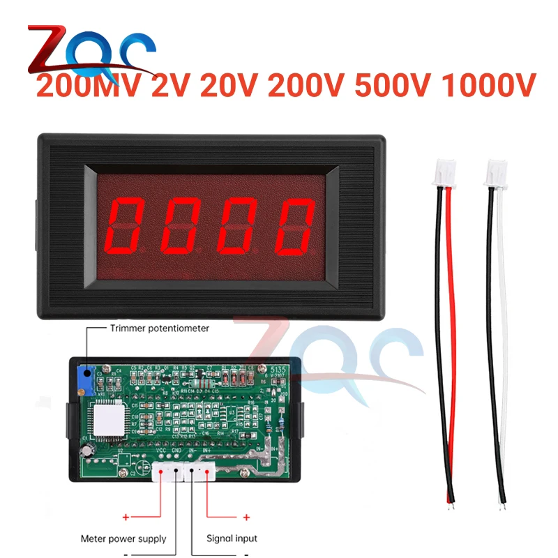 DC200MV-1000V 10A 5135A Digital Voltmeter Ammeter Dual Display Voltage Detector Current Meter Panel Amp Volt Gauge Red Blue LED