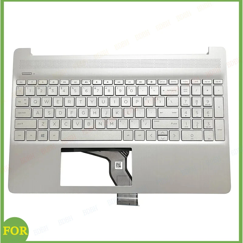 

НОВАЯ клавиатура США для ноутбуков 15-EF, 15S-EQ, 15-DY, 15S-FQ, оригинальная верхняя крышка (пальмрест) с подсветкой, детали L63578-001, L63579-001