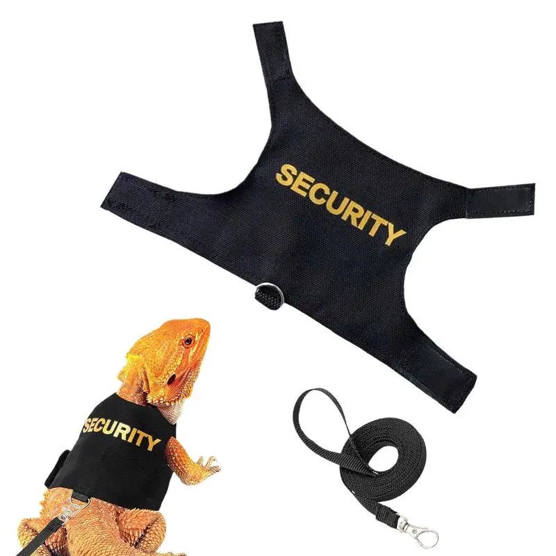 Correas de dragón barbudo ajustables y cómodas, correas de leopardo Gecko, correas y arneses de animales pequeños, seguridad para mascotas para reptiles, 4,76 pies