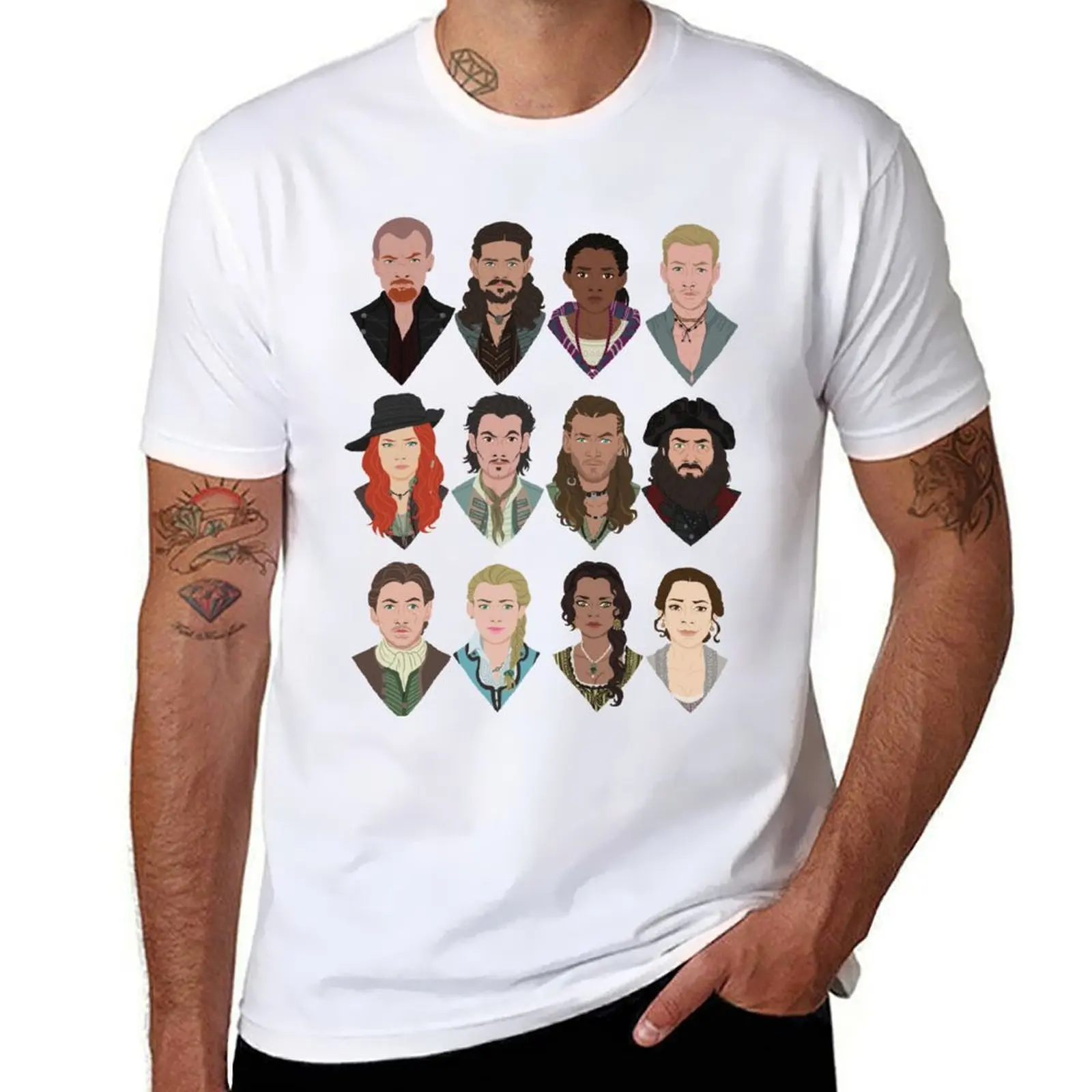 

Black Sails characters T-Shirt t shirts for man graphic tees man t shirt summer man t shirts for men casual T-Shirt