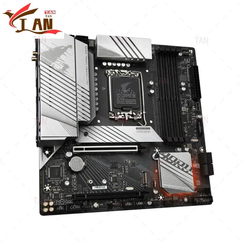 Para B660M AORUS PRO AX DDR4 placa base 128GB HDMI DP LGA 1700 DDR4 Micro ATX B660 placa base 100% probado completamente WorkMA TAN