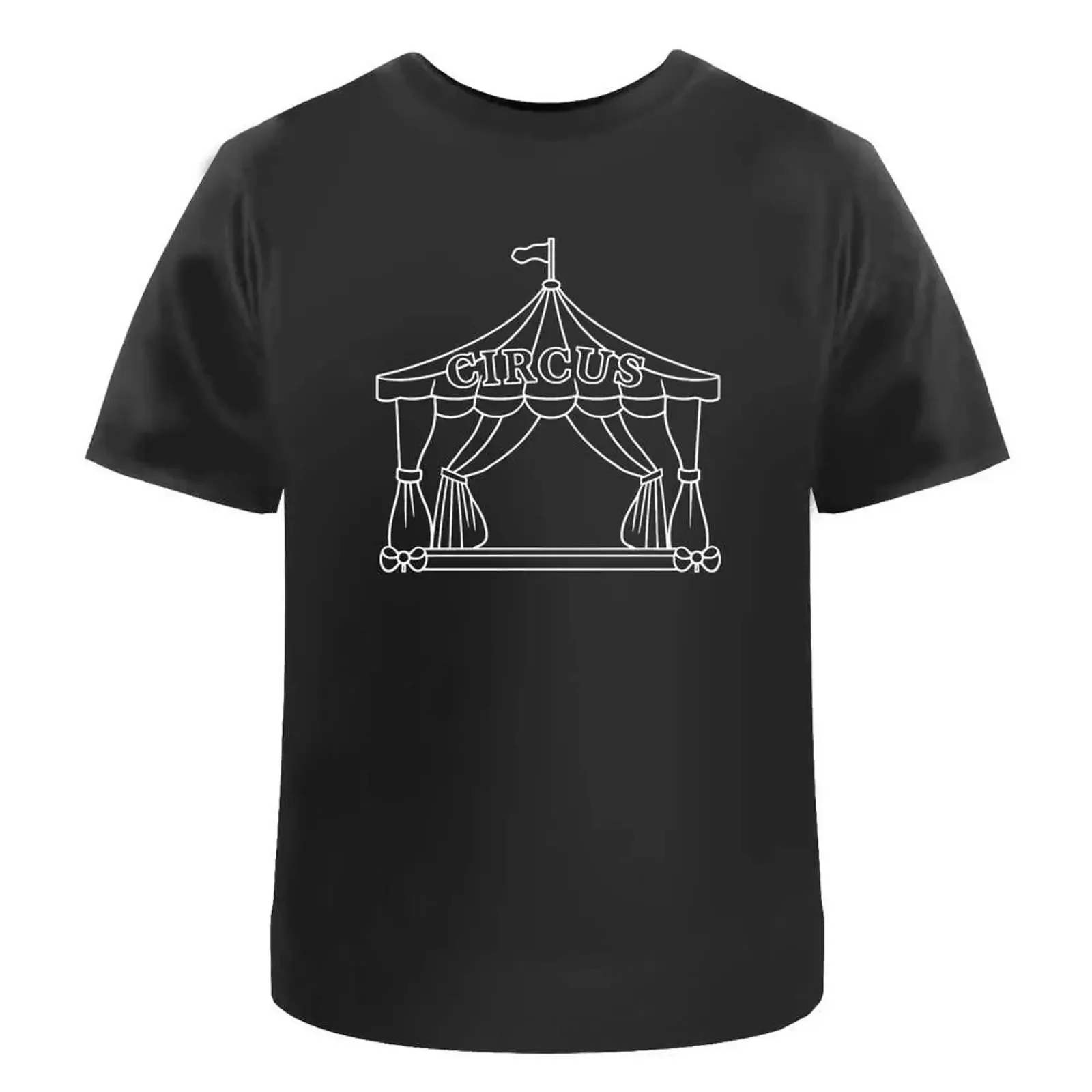T Shirt quot Circus Signboard 100 Baumwolle S XXL TA063068 vintage Washed Versatile streetwear Breathable Stylish