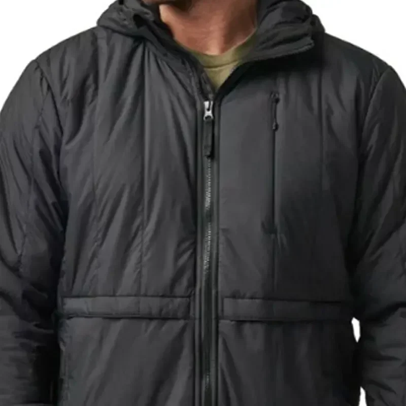 Men's Winter Jacket Black Hooded Cotton Jacket High Quality Men's Jacket Casual Outdoor Soft Windproof Breathable Thermal Hooded