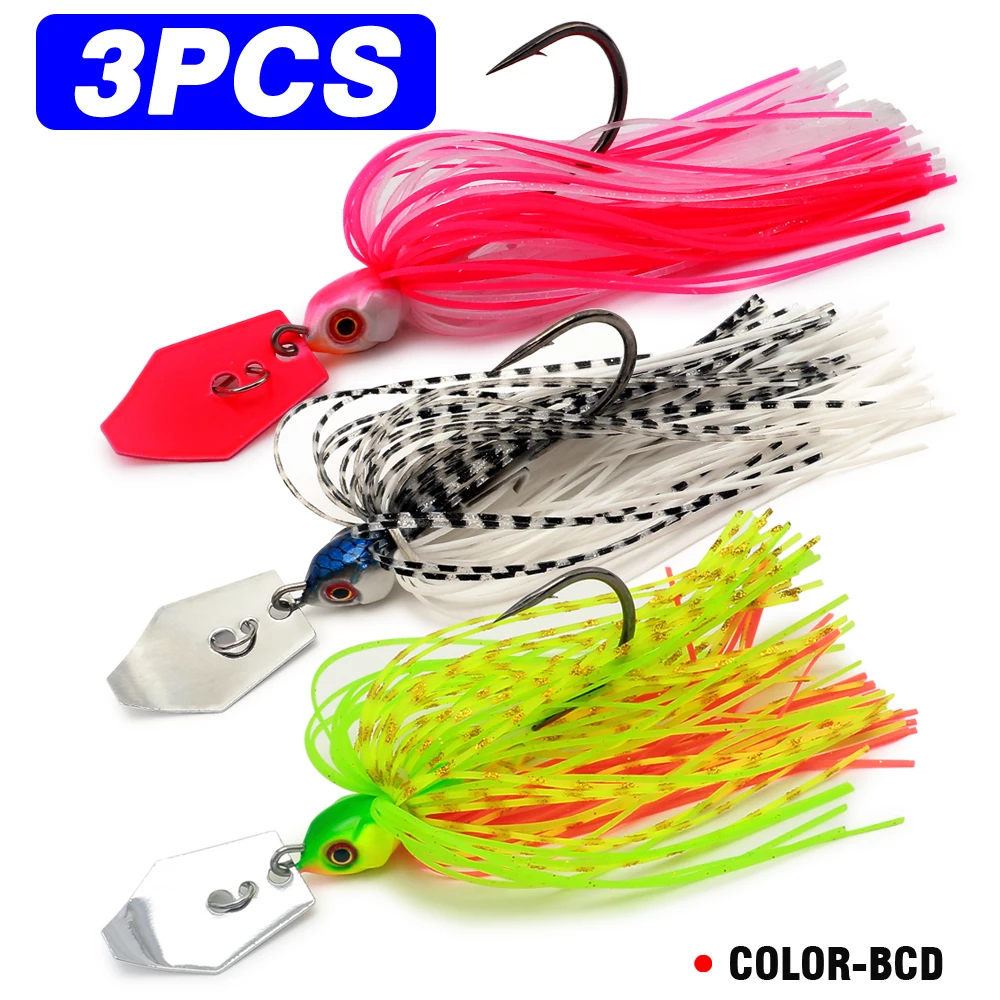 Spinnerbait 7g/9g/11g/14g/21g Angelköder Chatterbait für Barsch, Hecht, Zander – Angelset Pesca Chatter Weedless