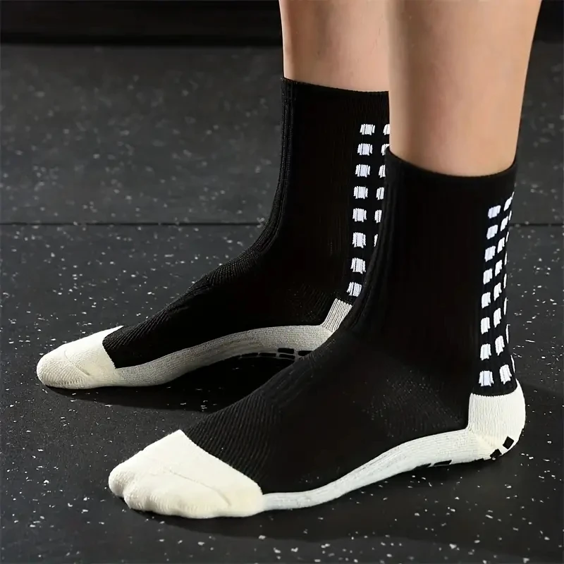 5 Pairs Men Anti-slip Football Socks Thickened Breathable Sports Socks Women Comfortable Football Basketball Hockey Grip Socks