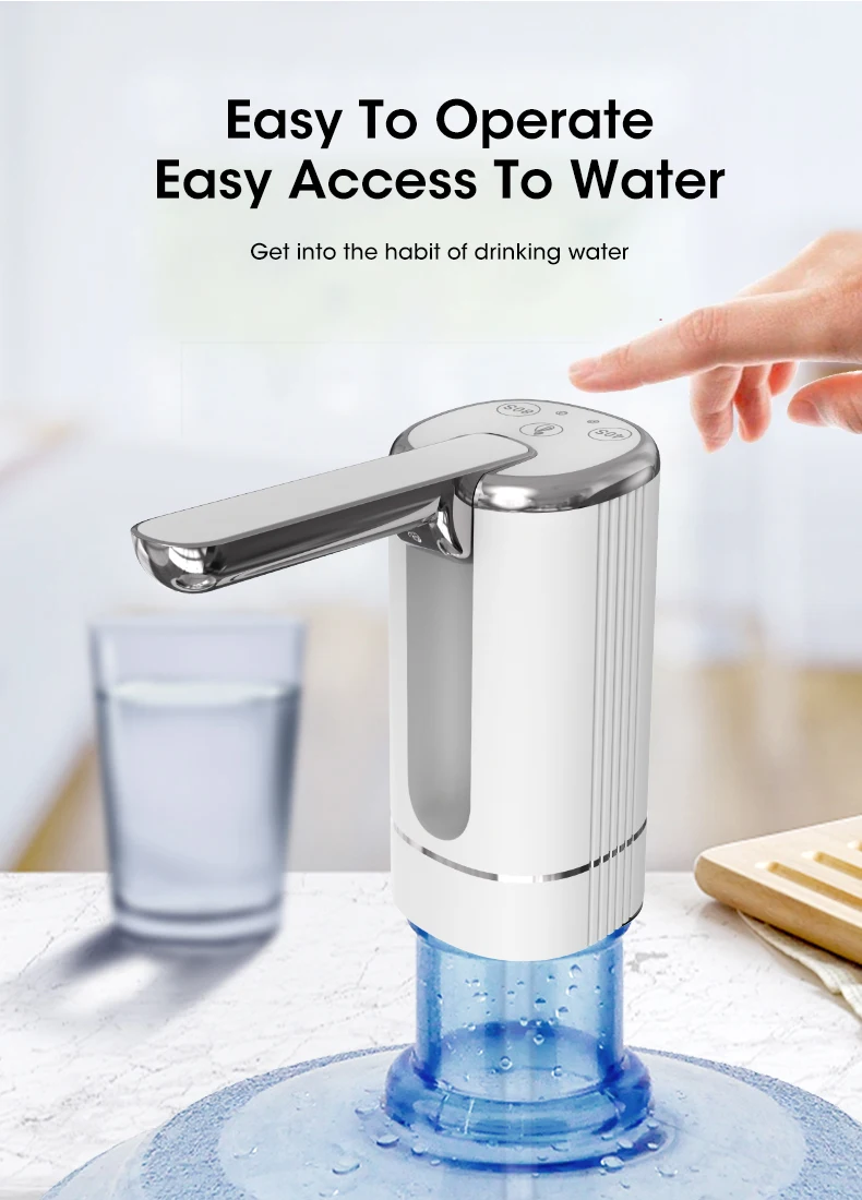 Tragbare Outdoor USB-Aufladbare Elektrische Wasserpumpe mit Ein-Tasten-Schalter, Automatischer Wasserspender für Camping-Wassertanks – Detail 6