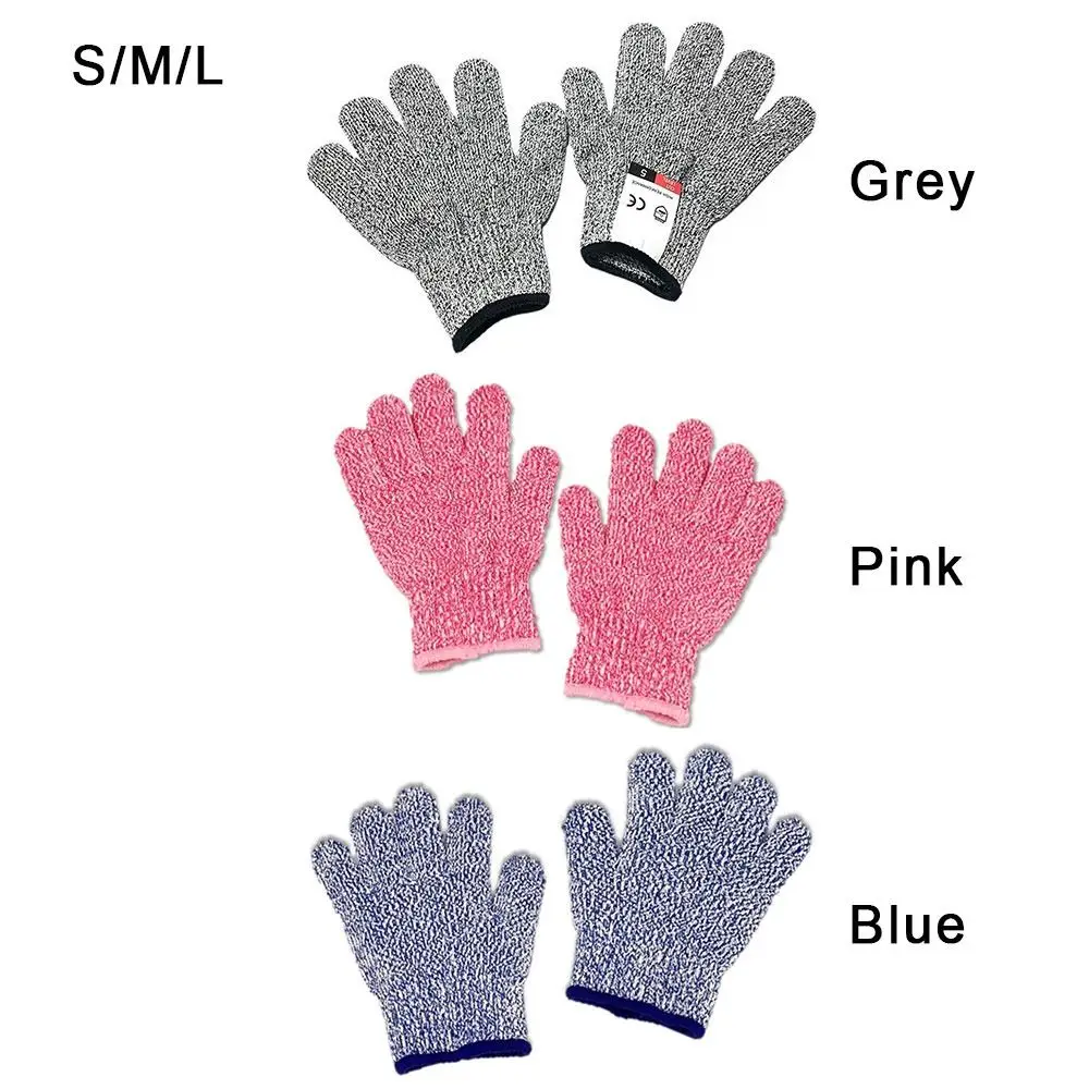 Lever 5 Child Anti-cutting Gloves Wear-resistance HPPE Work Safety Gloves Hands Protection Elastic Protective Mittens Gardening