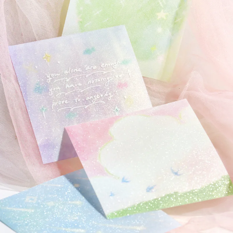 Starlight Notes, Streamer Dream Collection Series, Dream Ins Wind Handbook Message Memo N Times Cute Stationery Notepad