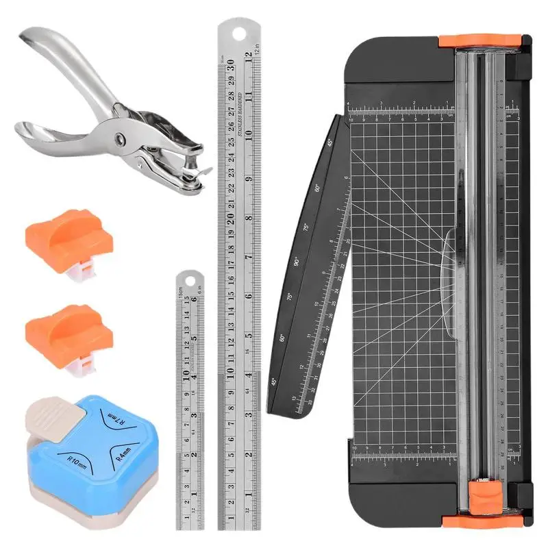 Paper Cutters And Trimmers Utility Knife Paper Cutter A4 Page Trimming Machine Small Photo Cutting Board With Side Ruler