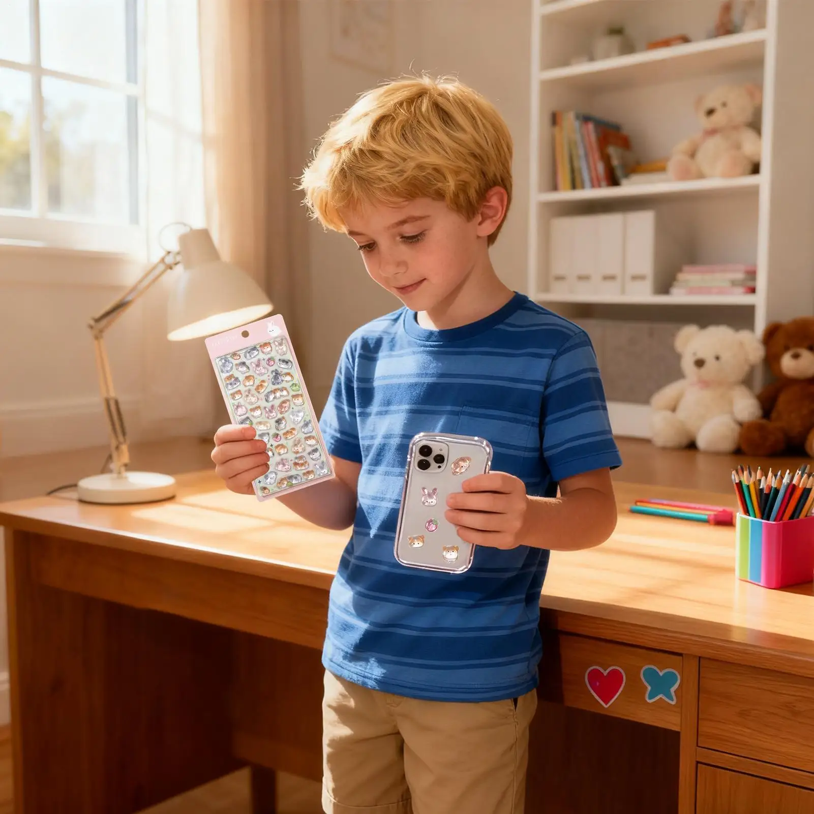 Adesivo 3D Adesivo a tema animale in cristallo Adesivi per laptop per bambini Aula Ricompensa Diario Scuola Planner Scrapbook Diario Valigia