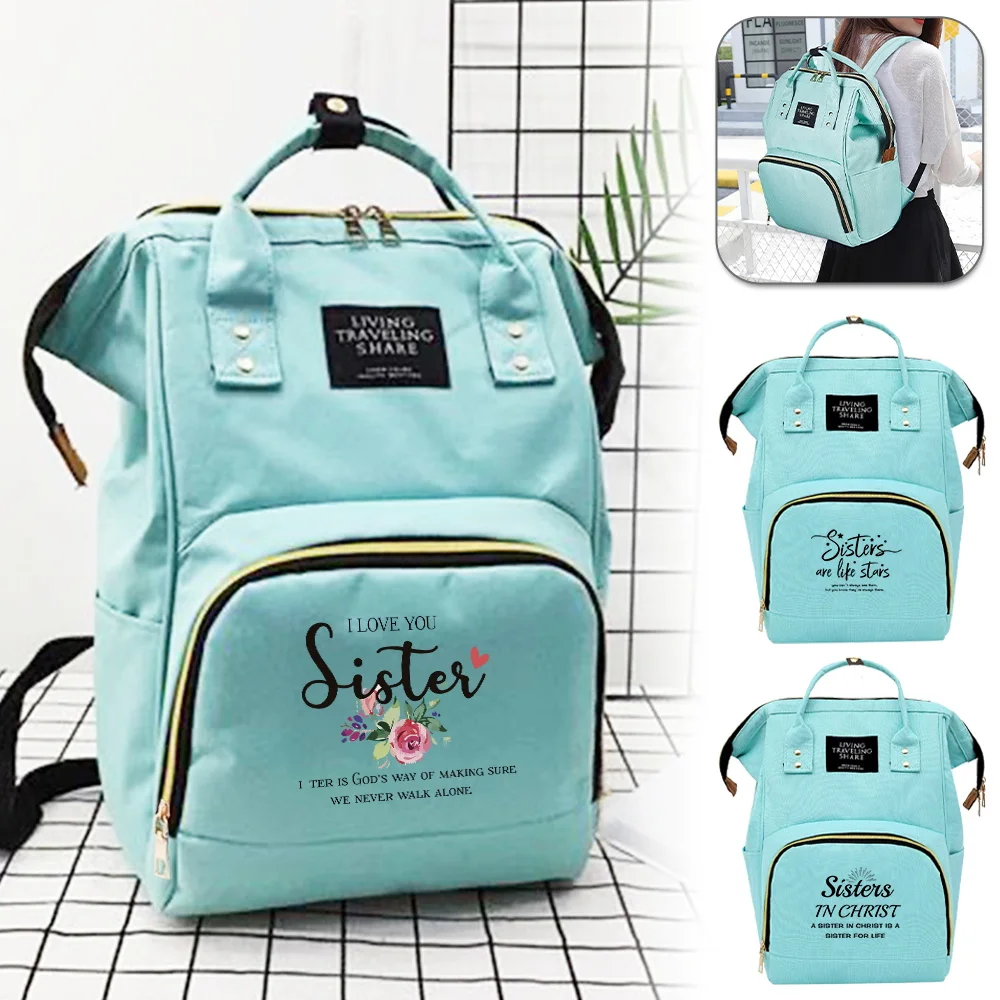 

Mommy Bag Travel Large Capacity Backpack Diaper Pack Infant Products Milk Bottle Storage Pouch Sister Series Storage Pack