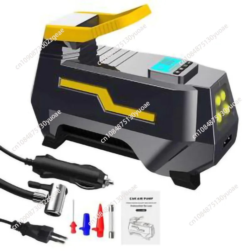 Dual-purpose Digital Display Inflator with Lighting Pump, Vehicle Air Pump, High Power, AV, DC