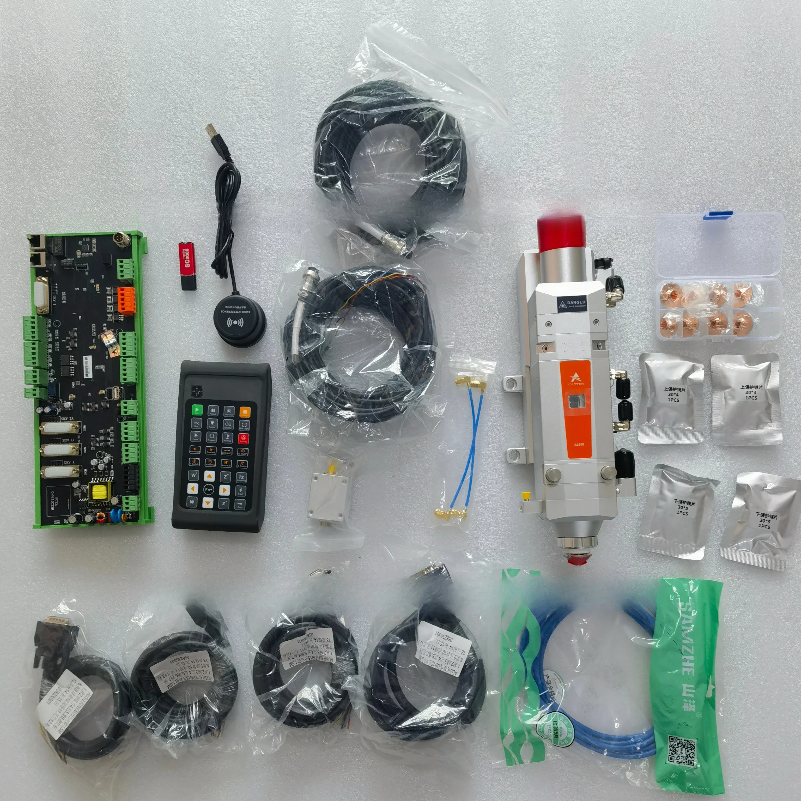 Laser Controller MCC3721H With Software SC2000 With Real-Time Focusing System And Autofocus Fiber Laser Cutting Head A230E Kit