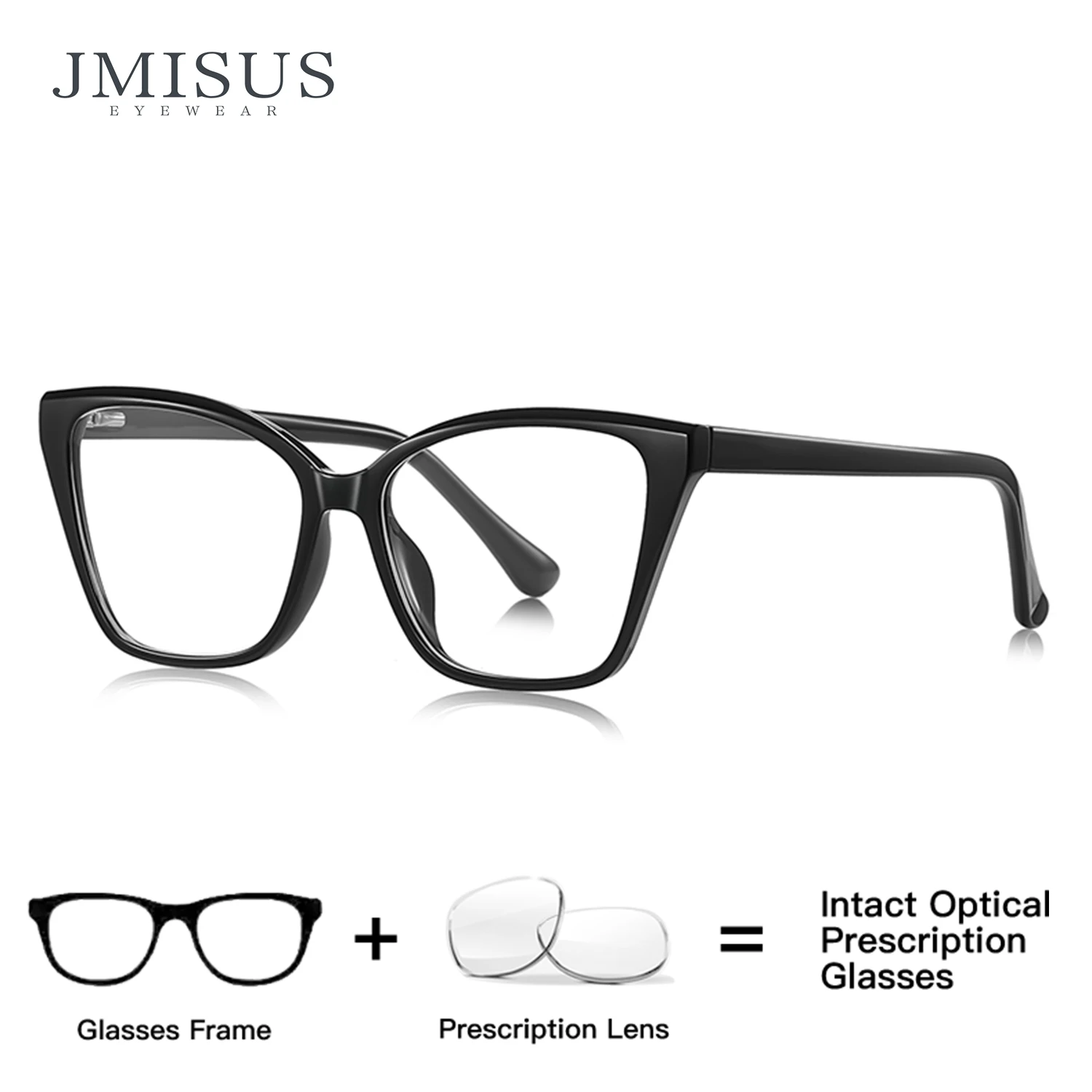

JMISUS Classic Handmade Acetate Square Progressive Multifocal Lenses Blue Light Blocking Butterfly Prescription Eyeglasses