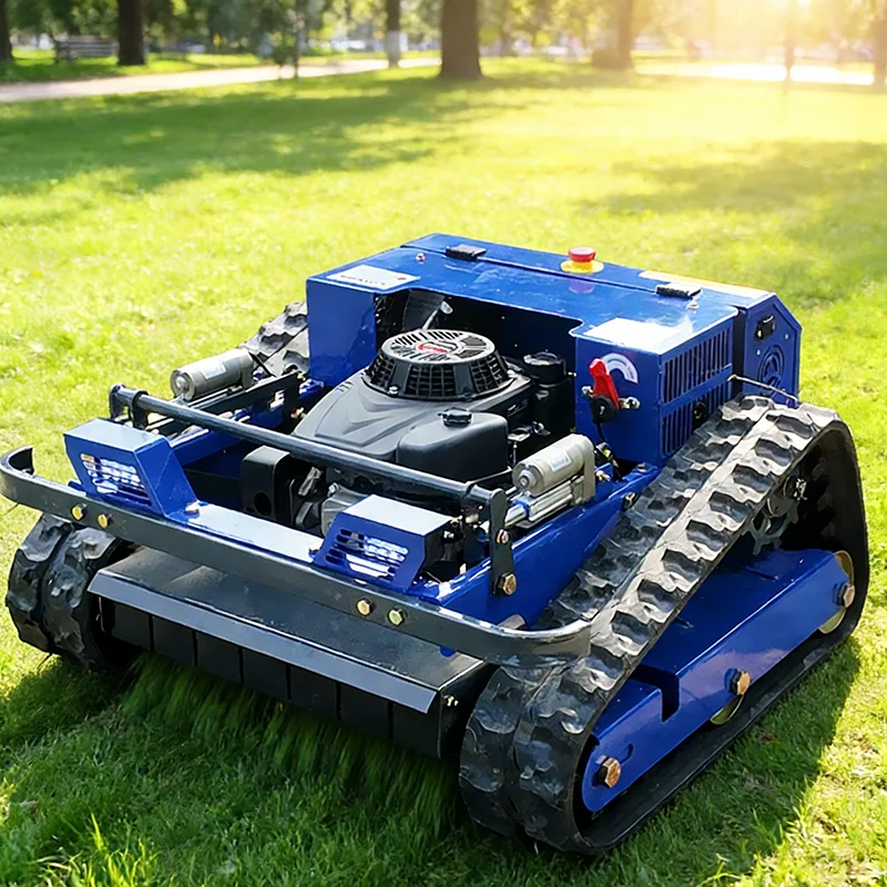 

Customized all-terrain remote-controlled grass crusher, track-type, zero-rotation farm and garden weeding machine