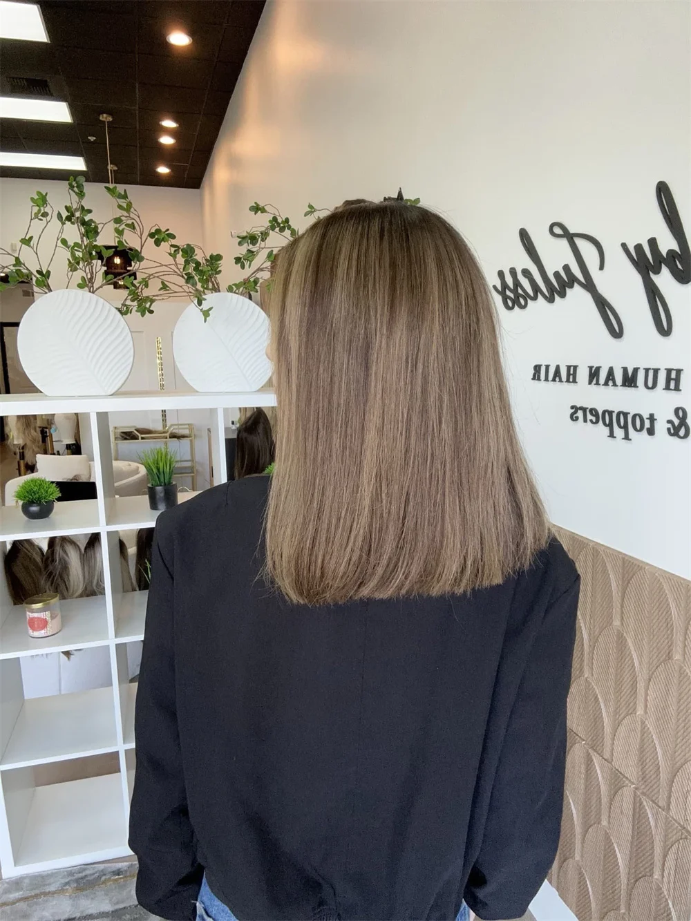 16Inch 13x4 Rechte Kant Voor Pruiken Lichtbruin Ombre Gekleurde Bob Pruik Synthetische Realistische Look Hoge Temperatuur cosplay Pruiken