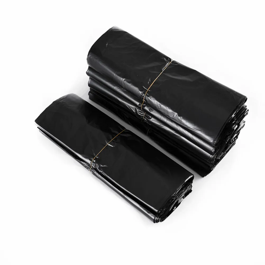 100pcs 30X50Cm Thickened Garbage Bags Black Leakproof Heavy Duty Trash Bag For Kitchen Office Home Waste Disposal Vest Style