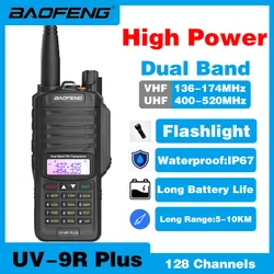Baofeng UV-9R Plus IP68 Waterproof Walkie Talkie Dual Band 10KM Long Range Portable VHF/UHF Transceiver CB Hunting Ham Radio